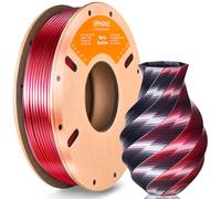 ERYONE PLA Silk Shiny 3D Printer Filament 1.75mm, Dual Silk PLA Filament, Bicolor Silk Filament Two Tone +/- 0.03mm, 250g/Spool, Black Red
