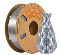 ERYONE Silk PLA Filament 1.75 mm, Filament d'imprimante 3D PLA, +/- 0,03 mm, 1 kg/Bobine, Argent