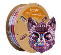 ERYONE Silk Rainbow Twist PLA Filament, Fast Color Change for 3D Printing Filament, Silk Shiny Rainbow 1.75mm +/-0.03mm, 1KG Spool (2.2 Lbs), Red Yellow Blue