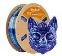 ERYONE Silk Rainbow Twist PLA Filament, Fast Color Change for 3D Printing Filament, Silk Shiny Rainbow 1.75mm +/- 0,03 mm, 1KG Spool (2.2 Lbs), Black Blue Purple