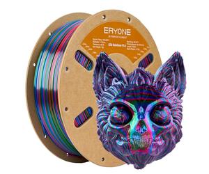 ERYONE Silk Rainbow Twist PLA Filament, Fast Color Change for 3D Printing Filament, Silk Shiny Rainbow 1.75mm +/-0.03mm, 1KG Spool (2.2 Lbs), Red Blue Green
