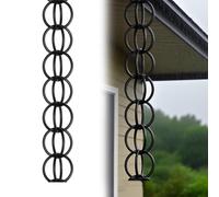 eryssgbf Système de Récupération d'eau de Pluie Suspendu, for Jardin/Cour/Terrasse, Chaîne de Pluie pour l'extérieur, Parfaite pour Remplacer Les Descentes de Pluie, Chaîne de Pluie 2.6m(9ft)