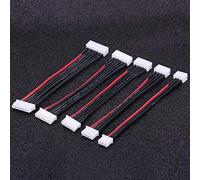 ERYUE 10 Cm 5 Pièces/Ensemble de Câbles D'extension Lipo, Accessoire RC avec Gaine en Silicone pour Batteries au Lithium 2S 3S 4S 5S 6S, Connecteurs Mâle à Femelle, Idéal pour