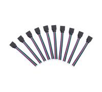 ERYUE 10 Pièces 4 Broches Mâle Femelle Connecteur Câble Ensemble pour Bandes Lumineuses LED Pas Besoin de Soudure adapté au Matériau PVC 3528 5050 SMD pour un Usage Domestique