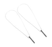 ERYUE 2 Pièces Collier Anti-stress en Acier Inoxydable, Appareil d'exercice de Respiration Consciente, Pendentif Sifflet pour la Méditation, la Relaxation, l'apaisement