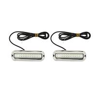 ERYUE 42 LED MARIN LED LED LEDS SURWATER, 1500 Lm Super Bright Boat Light avec Joint Imperméable IP68, Grand Angle de 120 °, 10-30V DC pour Bateau en Yacht, Boîtier en Acier Inoxydable (Lumière