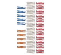 ERYUE 50pcs 5A 8A 16A 25A Kit de Fusibles Automobiles, Ensemble de Fusibles Européens en Forme de Torpille avec Liaison de Fusibles Visibles pour les Voitures Classiques Européennes,