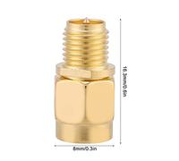 ERYUE 5pcs SMA Mâle à RP SMA Femelle RF Coaxial Adapter Connector Set, Large Bande Passante, Performances Fiables, Longue Durée, Impédance de 50 Ohms, Fréquence 0-6GHz, 16,3 X 8 Mm