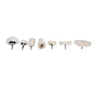 ERYUE 7Pcs Polishing Wheel Kit Cotton Flannel Buffing Drill, with 1/4in Shank Polishing Wheel for Metal Glass Grinding, Including Cylindrical, Conical, and Wheel Shape Designs, Easy