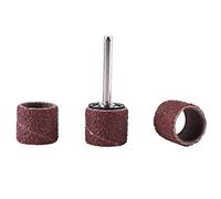 ERYUE 80/320/600 Bands DE Ponçage à Tambour DE Tambour 100pcs Ensemble, Manches en Papier DE Verre Résistant à L'usure MANDREL POUR POLIGNEMENT DE CRAFAIRE (Grande bague de papier de verre 80 mesh)