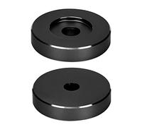 ERYUE Adaptateur de Platine Vinyle en Aluminium Noir, Pince de Feuille de Conversion à Grand Trou pour la Plupart des Disques à Grand Trou, Minimise l'excentricité avec Un Bras de (Noir)