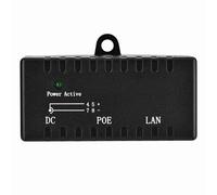 ERYUE Adaptateur Répartiteur POE, Réseau LAN, Injecteur d'alimentation sur Ethernet, Prise Pratique pour Commutateur de Routeur, Tension D'entrée RJ45 pour Les Entreprises (Noir)