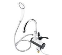 ERYUE Affichage de la Température, Chauffage en un Coup D'œil, Robinet à Col de Cygne Rotatif à 360 ° avec Pomme de Douche, Double Usage Chaud et Froid pour Régler la Température de (Prise UE)