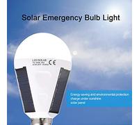 ERYUE Ampoule Solaire Portable étanche, Lampe de Secours pour Randonnée en Plein Air, Camping, Perles LED Haute luminosité pour éclairage Domestique, 3 Panneaux Solaires Une Charge Plus Rapide, Base