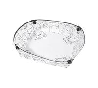 ERYUE Assiettes de Camping Portables, Ensemble de Vaisselle Pliable, Imprimés Animés élégants pour Pique-Nique Voyage, PP Alimentaire, 4 Pièces (Assiette Pliable 4 pièces)