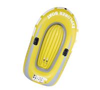 ERYUE Bateau de Pêche Gonflable en PVC pour 2 Personnes, canoë Pneumatique pour la Dérive, Kayak Jaune Portable Les Sports Nautiques