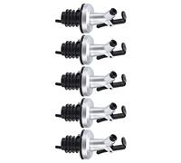 ERYUE Bec Anti-fuite de Bec de Bouteille D'huile 5 Pièces, Bouchon de Vinaigre de Vin Sûr pour la Cuisine du Restaurant, avec Trous de Ventilation, pour Verrouiller le Goût Pendant