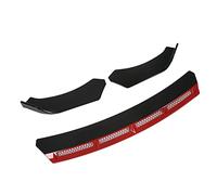ERYUE Bumper à Pare-chocs LIP Chin Spoiler, 3pcs Kit DE Carrosserie Modification DE VOITURES D'ALIR UNIVERSELLE pour L'automobile, Augmenter le Style DE Course, Protéger Votre Voiture (Rouge)
