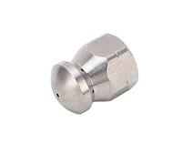 ERYUE Buse de Lavage à Haute Pression en Acier Inoxydable, Buse de Jet Puissante 5000psi pour le Dragage Tuyaux D'eau Chaude/froide (Tête Ronde Avant 1 Arrière 6 Trous G3/8po)