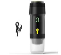 ERYUE Cafetière Portable, Chargement USB, Batterie Rechargeable, Pompe à 15 Barres, Contrôle de Température Précis, Tasse de 120 Ml, pour Voyager au Bureau à Domicile (Noir)