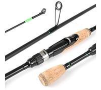 ERYUE Canne à Pêche Rotative de Voyage Portable en Fibre de Carbone pour la Pêche en Bateau à Basse, Canne Légère 4 Pièces pour Les Voyageurs, avec Sac Rangement (1,96 m)