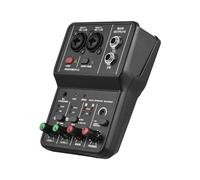 ERYUE Carte son Interface audio Carte son d'enregistrement professionnelle 16 bits/48 kHz Mini carte son d'interface audio USB 2 entrées et 2 sorties avec alimentation fantôme 48 V Câble USB-B Équipem