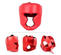 ERYUE Casque de Kickboxing avec Rembourrage en Mousse épaisse pour Entraînement MMA - Casque de Kickboxing Noir/Bleu/Rouge pour Adultes/Enfants - Couvre-Chef Boxe en Cuir PU Arts Martiaux, Fermeture
