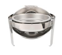ERYUE Chafing Dish Buffet Set 300W avec Couvercle de Visualisation 6L Rond Traiteur Servir Chafer 2 Modes Température Constante Chauffe-plats Prise Ue 220-240V (1 poêle pleine grandeur)