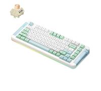 ERYUE Clavier Mécanique sans Fil MCHOSE X75 Clavier de Jeu Compact à Faible Retard avec Rétro-éclairage pour Une Utilisation à la Maison et au Bureau (Commutateur de Glace à la crème)
