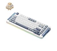 ERYUE Clavier Mécanique sans Fil MCHOSE X75 Clavier de Jeu Compact à Faible Retard avec Rétro-éclairage pour Une Utilisation à la Maison et au Bureau (Commutateur de Glace à la crème)
