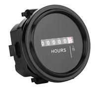 ERYUE Compteur Horaire de Voiture Compteur Horaire Mécanique de Haute Précision avec Chiffres Rouges et Blancs, pour Moteurs à, Générateurs, adapté à L'enregistrement des Heures Moteur