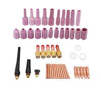 ERYUE Consommables de Torche de Soudage TIG Résistance Durable à Haute Température pour les Projets Soudage Buse à Gaz 50 Pièces/ensemble pour Torche Série WP-17/18/26