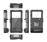 ERYUE Coque de Téléphone étanche de Plongée pour 15M, étui Protection Professionnel pour Plongée en Apnée sous-Marine Photo Vidéo, TPE + PC + Verre, Noir (Noir)