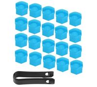 ERYUE Couvercle de Noix de Roue, Bouchon de Vis à écrou à la Roue, Capuchon de Protection des Pneus de 20 Pcs Universel, Matériau ABS, Taille de 17 Mm, Installation Facile, Rouge, (Bleu)