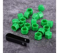 ERYUE Couvercle de Noix de Roue, Bouchon de Vis à écrou à la Roue, Capuchon de Protection des Pneus de 20 Pcs Universel, Matériau ABS, Taille de 17 Mm, Installation Facile, Rouge, (Vert)