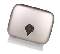 ERYUE Distributeur de Serviettes en Papier Pliable en C, Montage Mural Durable, pour Immeuble de Bureaux, Salle Bains, Gris (Champagne Or)