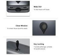 ERYUE Distributeur de Serviettes en Papier Pliable en C, Montage Mural Durable, pour Immeuble de Bureaux, Salle Bains, Gris (Gris)