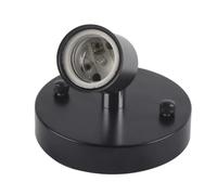 ERYUE Douille D'ampoule pour Plafonnier, Douille E27 Vintage, Douille D'ampoule, Rotative à 180°, Installation Facile, Noir Blanc Argent Rouge Bronze en Option, Lisse, Réglage Pratique, (Noir)