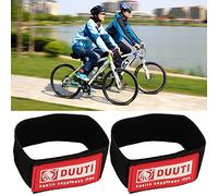ERYUE DUUTI 2 Pièces Bandes élastiques de Jambe de Vélo Sangle d'ancrage Durable pour Pantalons Cyclisme, Noir/Vert/Rouge, 5.51 * 1.38 Pouces pour Les Sports Plein Air (Rouge)