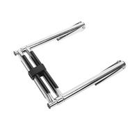 ERYUE Échelle Télescopique de Bateau en Acier Inoxydable, Antidérapante, échelle de Quai Extensible à 2 Marches pour Piscine Yacht, Noir et Argent