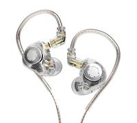 ERYUE Écouteurs Intra-Auriculaires à Double unité Dynamique Magnétique, avec Basses de Choc, Câble Mis à Jour, pour Performances sur Scène, Matériau Métal + Résine (Pas de Micro)