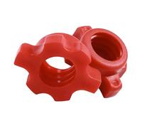 ERYUE Écrou D'haltère Rouge de 20 G avec Filetage Approfondi, Connexion Sécurisée et Manipulation Facile, écrous en Plastique PVC pour L'haltérophilie et Le Fitness