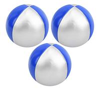 ERYUE Ensemble de Balles de Jonglage Légères et Portables pour Débutants et Professionnels, 3 Pièces, Balle Puzzle pour Enfants Bureau, Loisirs Divertissement, Matériau PU (Bleu/Argent)
