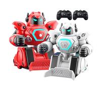 ERYUE Ensemble de de Robots à 2 Joueurs, Robots Télécommandés Dynamiques avec Effets Audiovisuels Passionnants, Jouets à Rotation 360 ° pour Enfants Garçons Filles (-1)