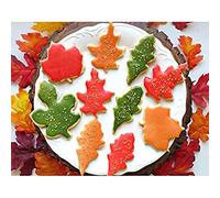 ERYUE Ensemble de -Feuilles D'érable, Moule de Feuilles Lavable et Durable pour Débutants et Enfants, Emporte-pièces en Plastique qualité Alimentaire pour la Cuisson Gâteaux la Jungle, 4 (Blanc)