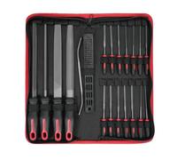 ERYUE Ensemble de Limes Métalliques Professionnelles avec Outils de Râpe à Poignée, Kit Limes Robustes 34 Pièces pour le Travail Métaux, Comprenant Grosses, à Aiguilles, une en Bois, un Sac,