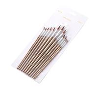 ERYUE Ensemble de Pinceaux à Peinture en Poils de Nylon, Kit 12 Pièces pour Artiste, Aquarelle Acrylique, Gouache, Fournitures Peinture à L' pour Adultes et Adolescents, or Rose (Rond)