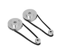 ERYUE Ensemble de Poulie de Distribution Roue Synchrone en Aluminium Haute Performance avec Courroie Distribution 280 Mm pour Imprimante 3D, 2 Courroies, Scène Applicable : Fraiseuse (20t 5mm(0,2