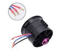 ERYUE Hélice de Ventilateur RC 90 Mm à 12 Pales, Système d'alimentation Léger pour Accessoires d'avion Modèle RC, pour Les Amateurs de (KV1450 6S 90 Conduit)