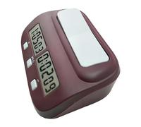 ERYUE Horloge D'échecs Numérique, Compte à Rebours Professionnel pour Compétition de Maître de Tournoi, Alarme Jeu société électronique Portable, Minuterie D'échecs pour Joueurs, Matériau ABS Rouge